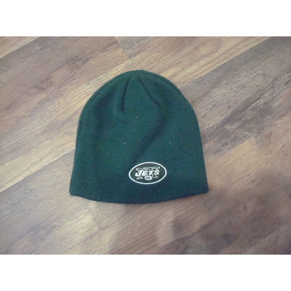 YOUTH NEW YORK JETS 00S Y2K KNIT TOBOGGANHAT CAP DEADSTOCK VINTAGE ST4
